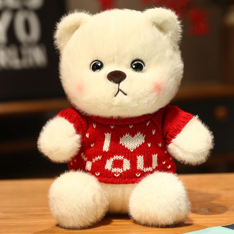 

Милая кукла-трансформер медведь, плюшевая игрушка, кукла-медведь в свитере, кукла-медведь для молочного чая, тряпичная кукла, детский праздничный подарок 30cm 0.4kg