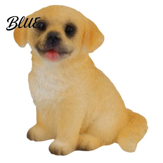 Charming Room Ornaments Cute Puppy Figurine Resin Ornament for Desk And Car Decor Interior Accessories Realistic Dog Figurines Miniature