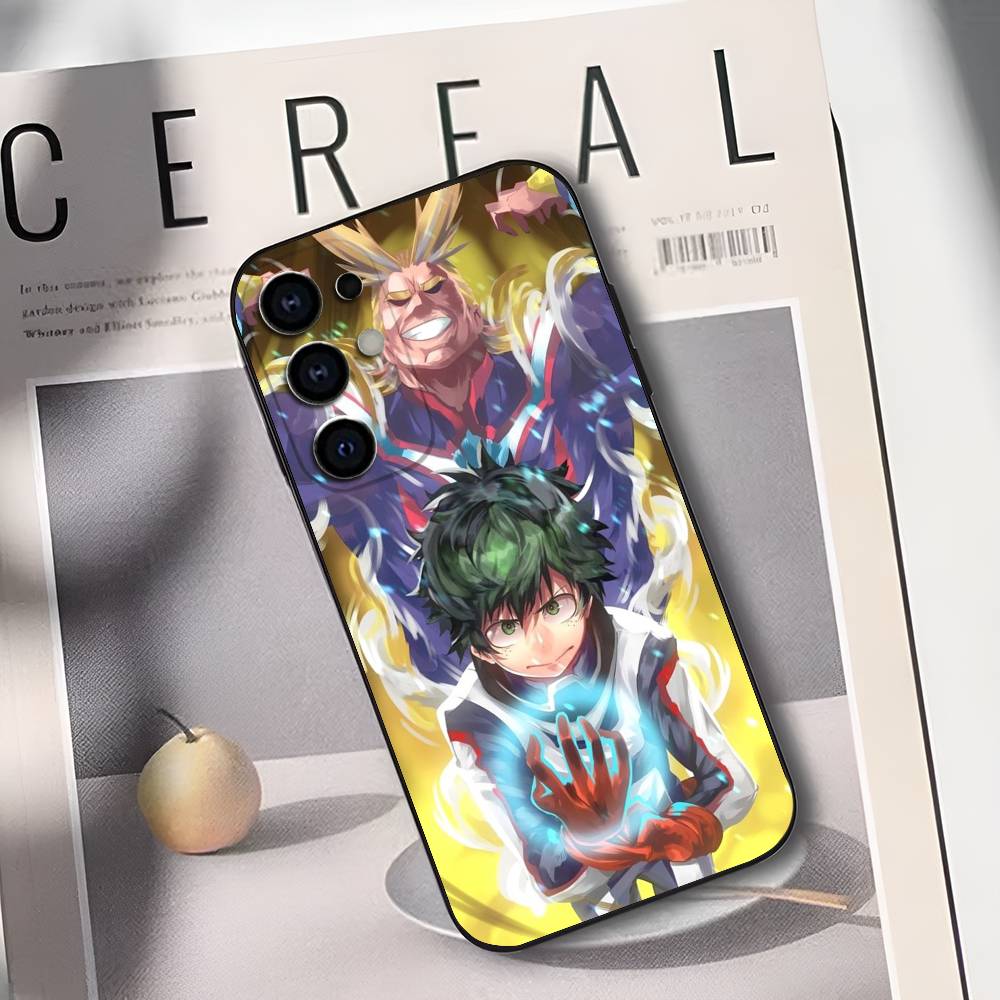 A-All Might T-Toshinori Yagi Phone Case For Samsung S25,S24,S21,S22,S23,S30,Ultra,S20,Plus,Soft Silicone Black Cover