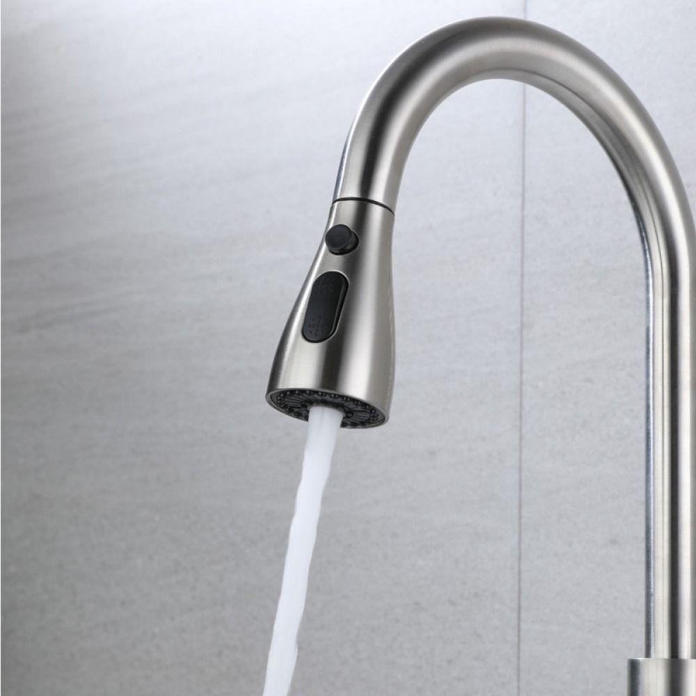 Handheld Water Tap Attachment 3 In 1 Spring Faucet Pull Out Spray Head  Water Saving