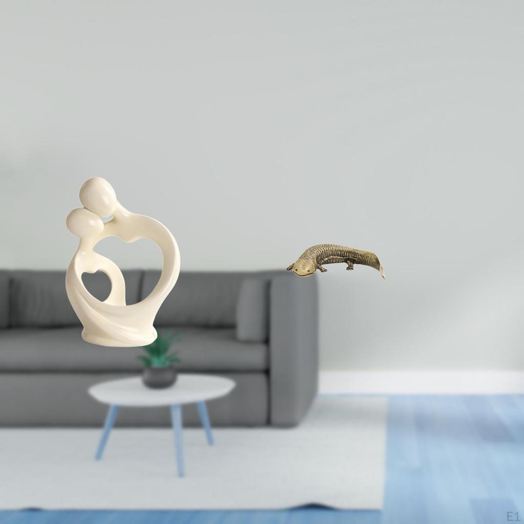 Artistic Resin Sculpture Collection Featuring Abstract Couple Figurine And Creative Copper