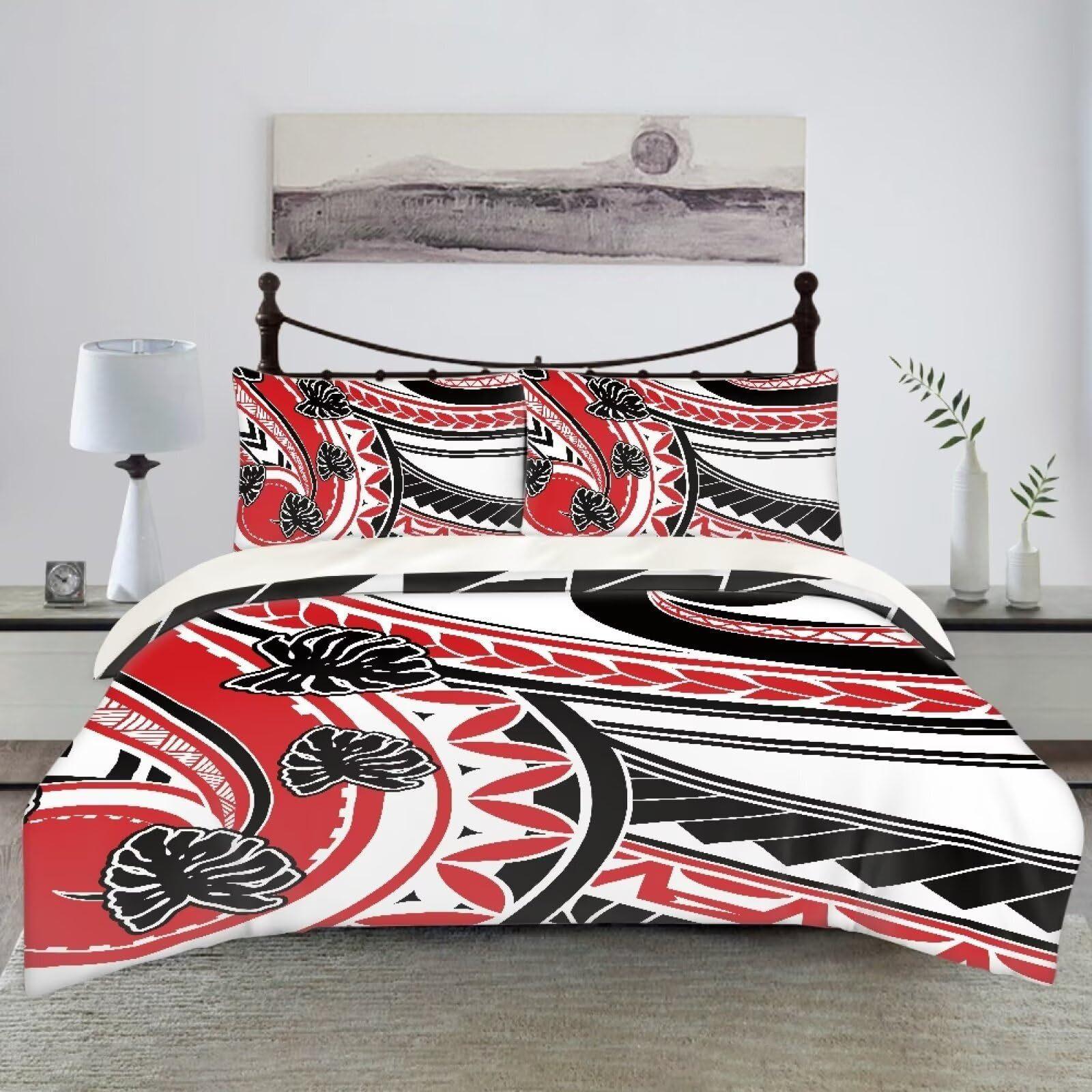 

Полинезийский 3D цифровой комплект постельного белья из трех предметов: пододеяльник, наволочки, покрывало с экзотическими цветами EU single 135*200