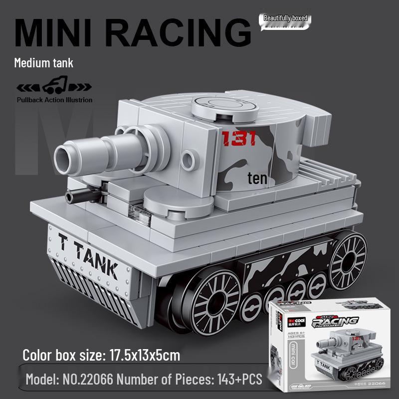 Pull-Back Assembly Toy Set: Campervan, Race Car, Ambulance, Fire Truck