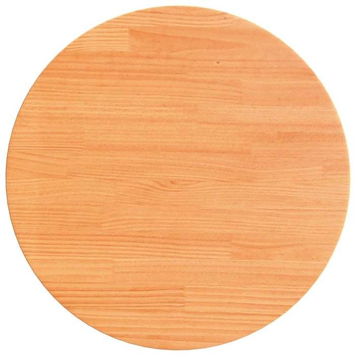 VidaXL Round Table Top Wax Brown Ø60x2.5 Cm Solid Pine Wood, Wooden Table Top, Round Table Top, 847127