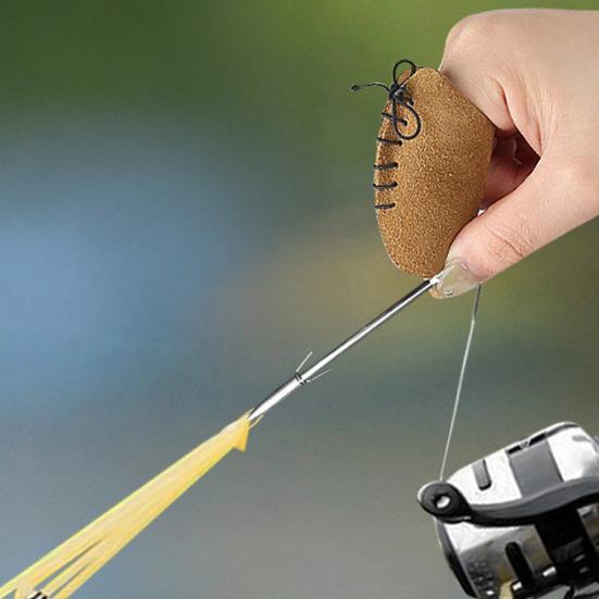 Rybářský chránič prstu z hovězí kůže pro muškaření, chránič ruky pro stahování šňůry, design pro jeden prst, rybářské příslušenství