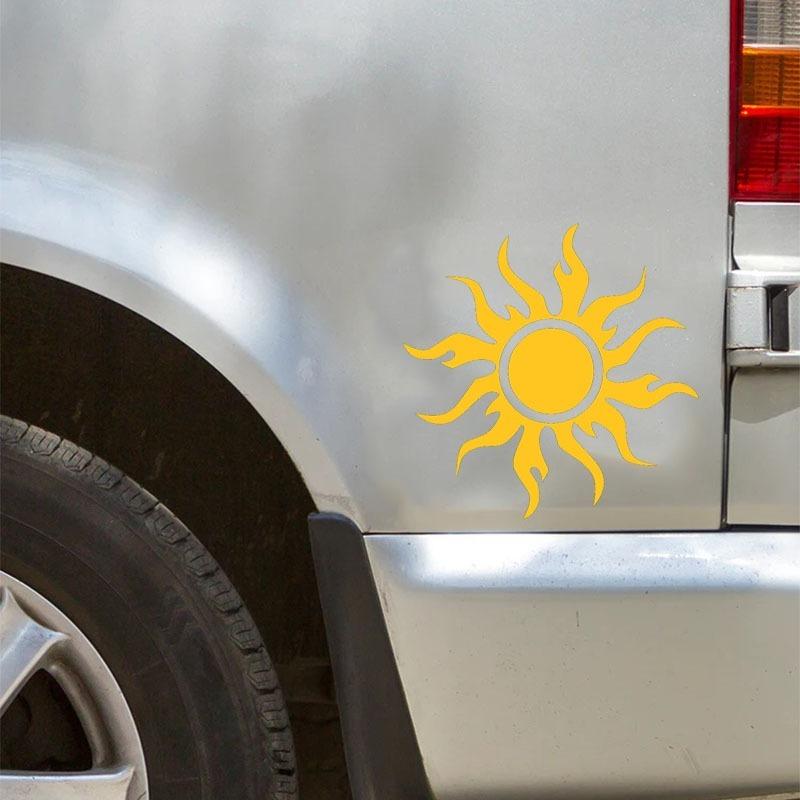 Creative TRIBAL SUN Car Stickers Cover Scratches Window Vinyl  Decal for Motorcycle Laptop Phone Helmet Decoration
