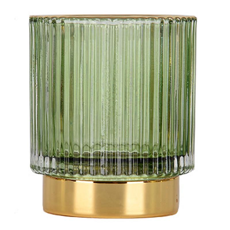 

Многофункциональное стеклянное ведро для хранения с золотым основанием, подставка для ручек, декоративный резервуар для хранения, ведро для чашек, ведро для кистей для макияжа, настольный органайзер, размер S Blackish Green