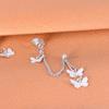 Butterfly Chain Earrings One-piece Ear B One Chain Punk Dark Stud Earrings