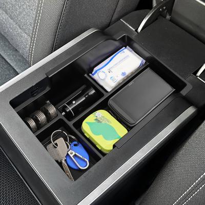For GMC Terrain 2025 Center Console Armrest Storage Box Central Tray Organizer Tidying Car Interior Accessories Black