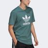 Adidas Tricou cu mânecă scurtă, cu gât rotund, sport, Originals Trefoil, pentru bărbați, verde, GN3483