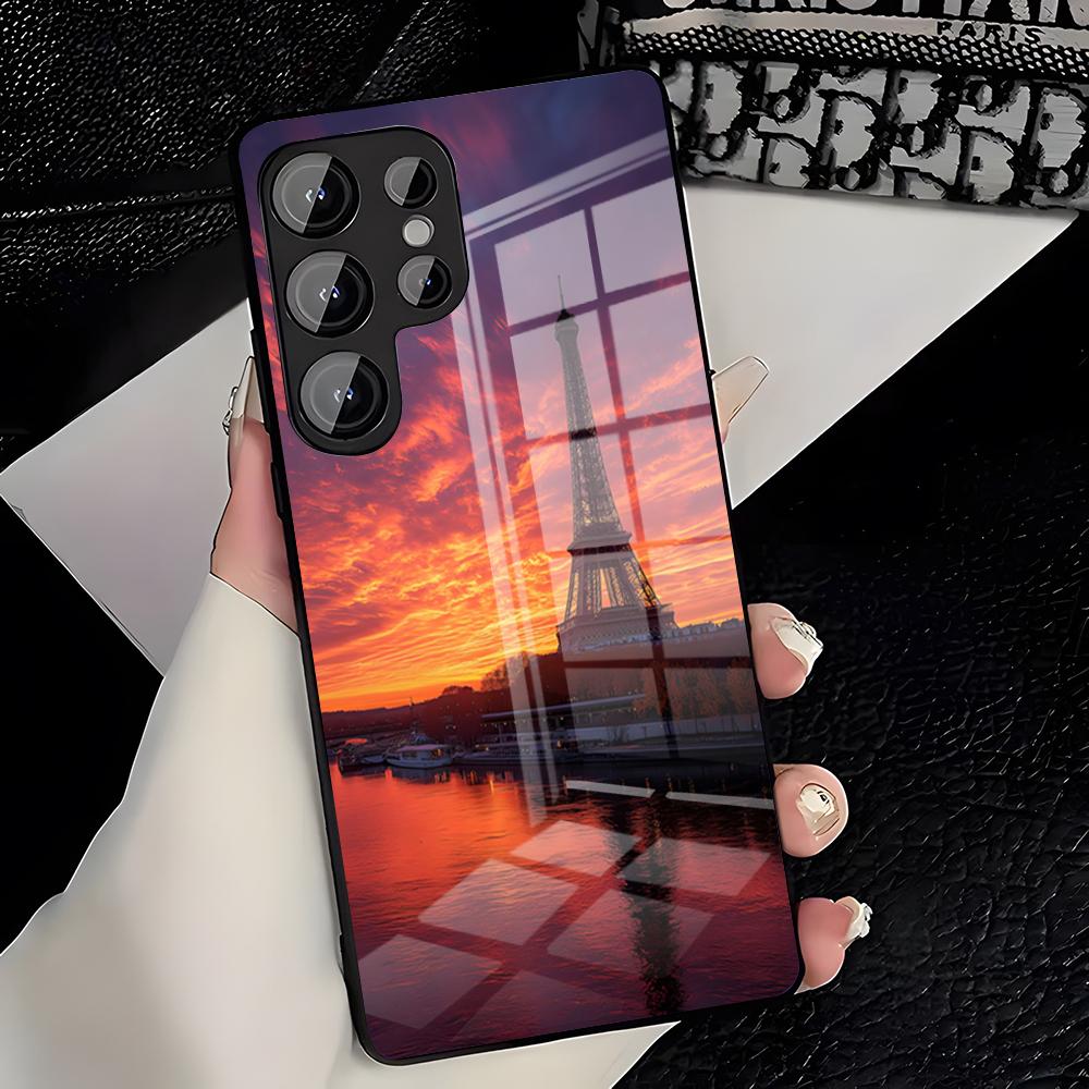 Eiffel Tower Paris Phone Case For Samsung S26 S25 Plus S20 S20 Plus S22 Ultra S23 FE S21 Plus S21 Ultra Glass Cover