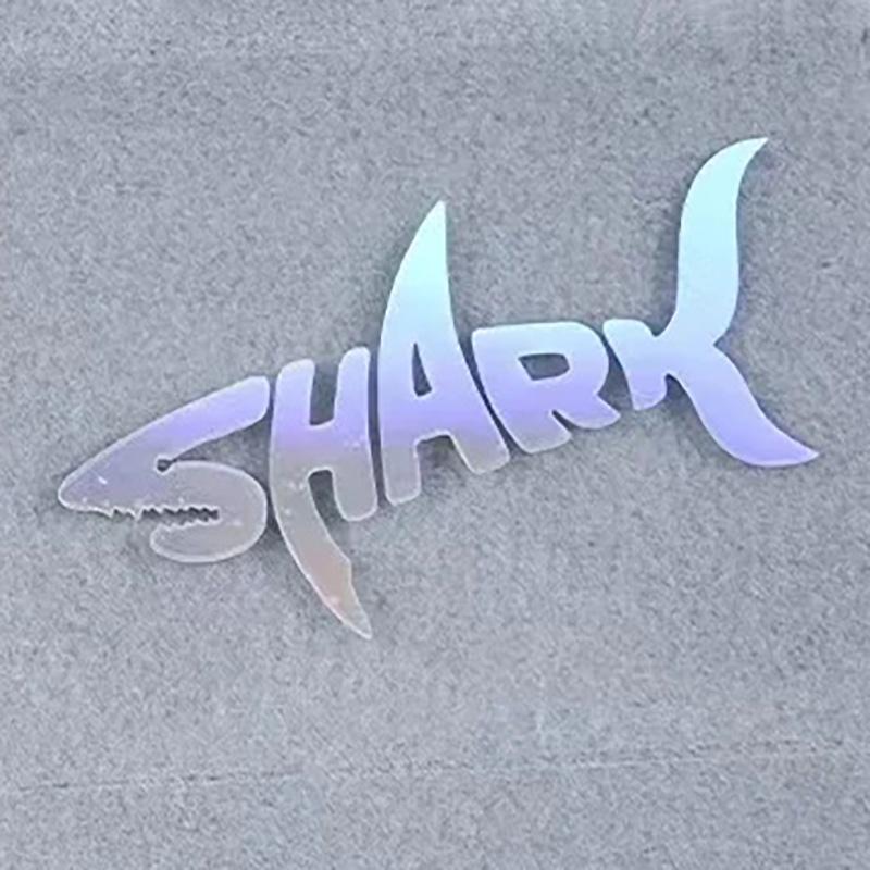SHARK Stickers Reflective Shark Car Stickers Car Decoration Car Body Side Window Cover Scratches Electric Motorcycle Modified Reflective Stickers