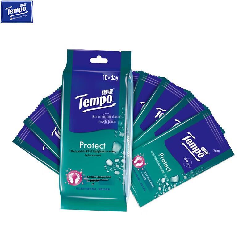 Tempo Aloe Wet Wipes, 10-Count Travel Pack