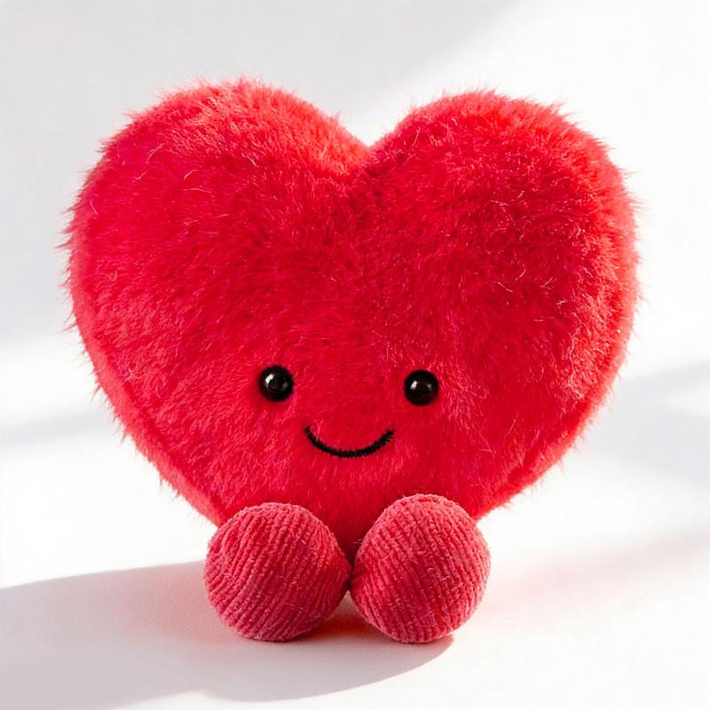 Plush Heart Shaped Toy For Valentines Day Gift For Girls And Kids