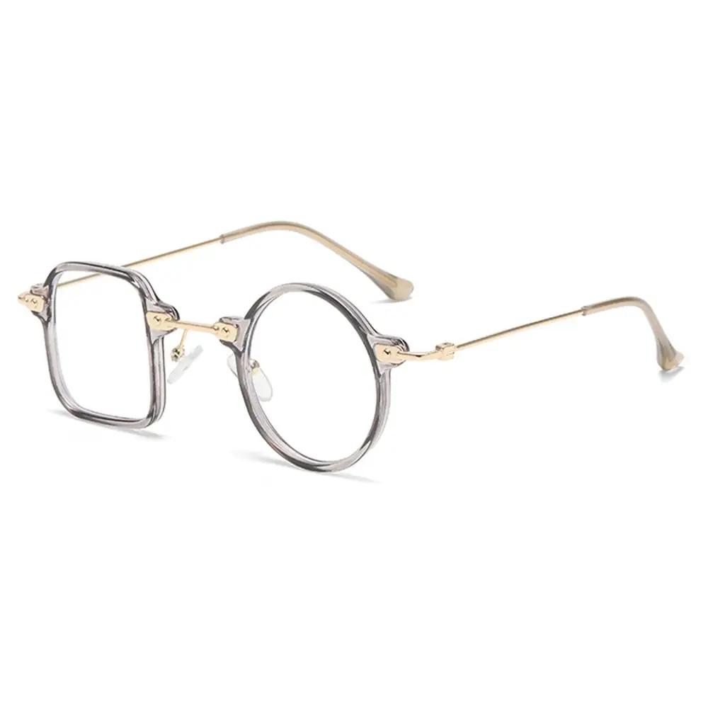 Unique Asymmetrical Square Round Sunglasses Retro UV400 Clear Men Punk Sun Glasses Ocean Lens Shades for Women Men