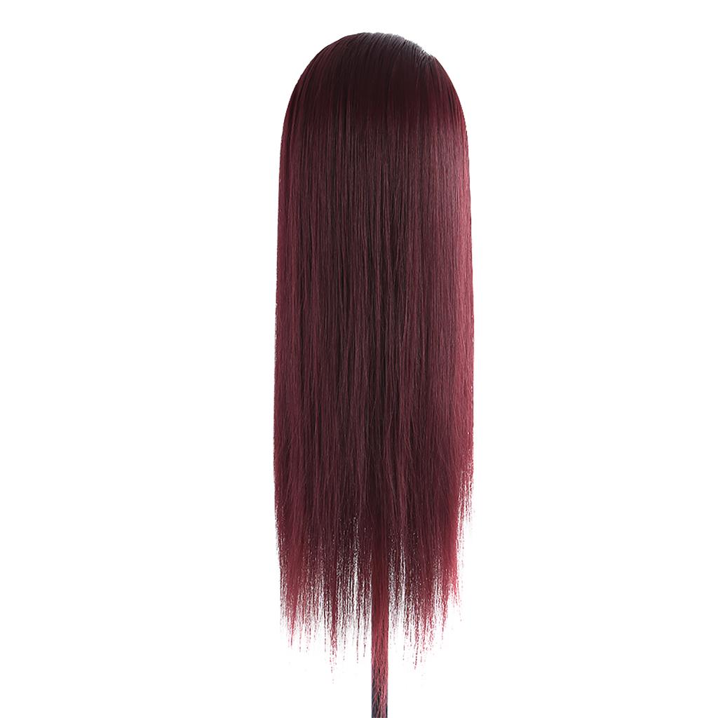 1Pc 60cm Hair Hairdressing Practicing Model Mannequin Dummy Head With Clamp Red