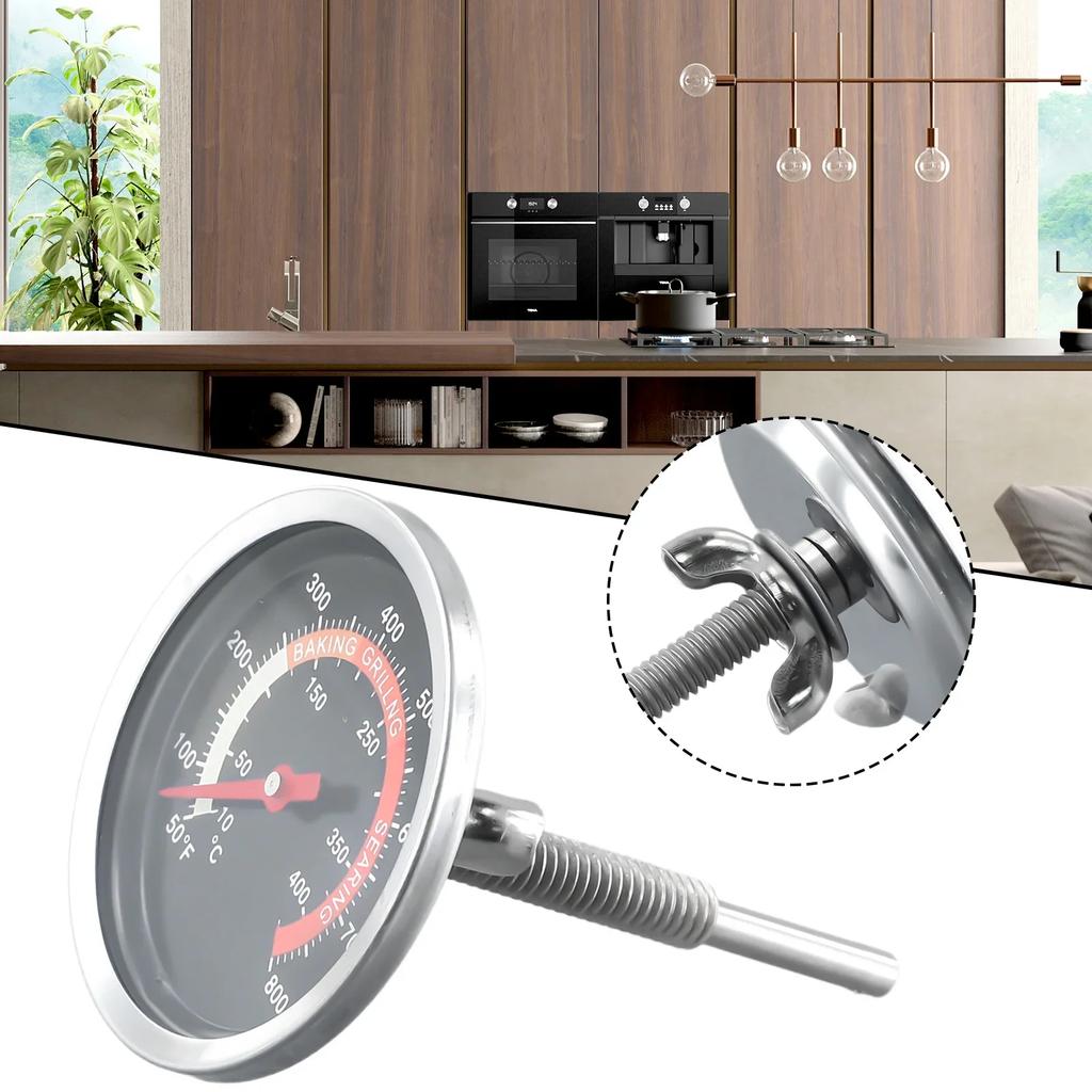 Barbecue Thermometer for Smokers and Grills, Reliable Temperature Gauge, Centigrade and Fahrenheit Display Modes