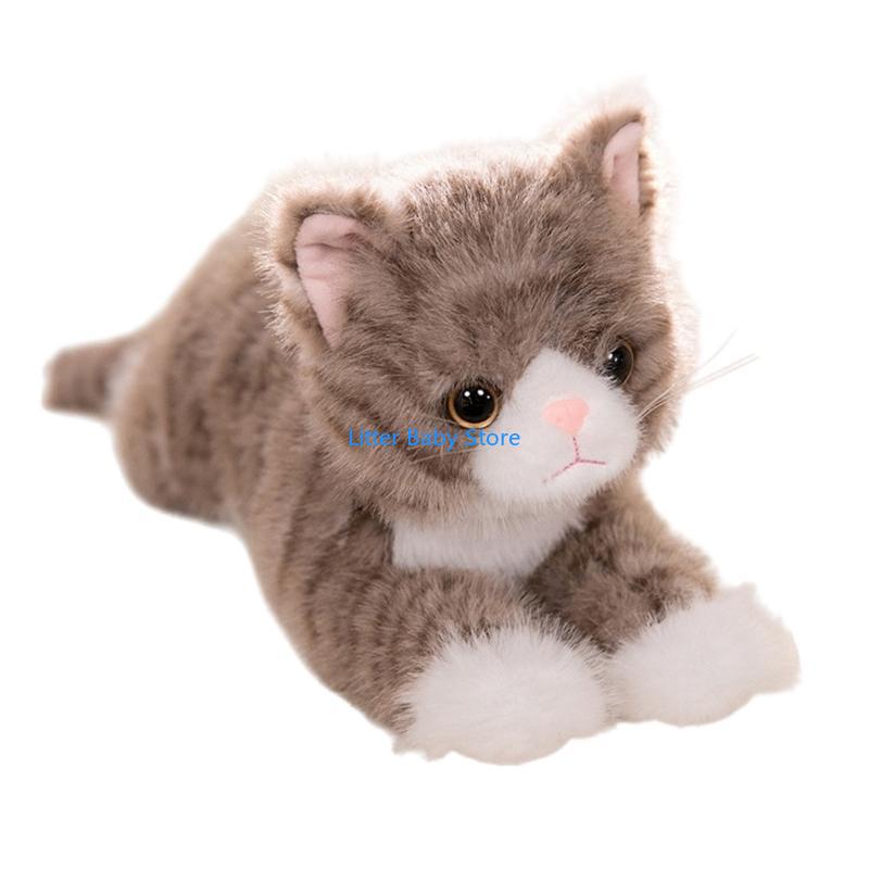 N80C Lovely And Soft Stuffed Cats Plushie Realistics Kitten Toy Accessory For Ornament And Decoration Lovely Gifts Ideas