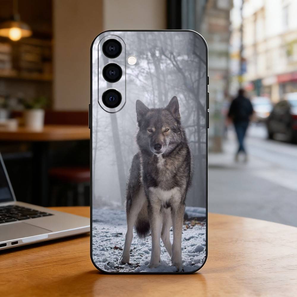 Wolf Animals Cool Phone Case For Samsung Galaxy A73,A72,A71,A70,A53,A52,A51,Soft Silicone Black Cover