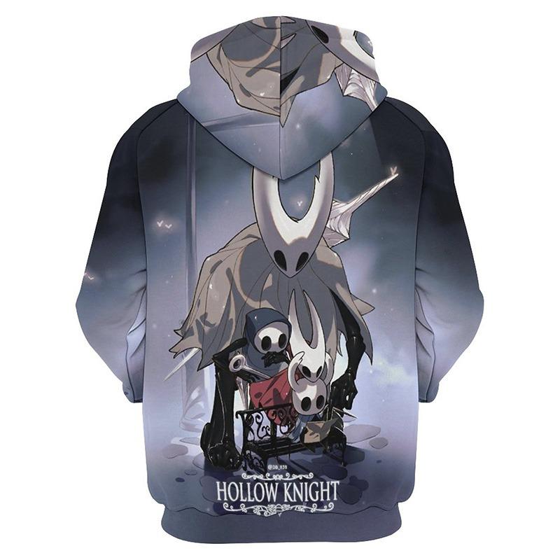 Cartoon Anime Game Pattern Men's Hoodie Hollow Knight Clothing 3D Printing Outdoor Sports Shirt Fashion Oversized Top Kids Clothes