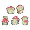 Adorable Cute Frog Mushroom Design Alloy Brooch Pin Perfect For Coats And Hats