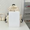 Vintage Solid Color Schoolbag  New Water-Resistant Large Capacity Student Backpack for High School