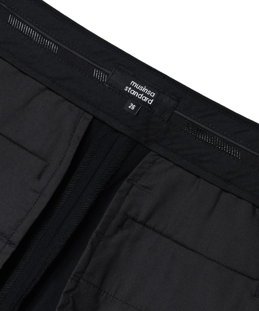 MUSINSA STANDARD WOMAN Women'S Real Wide Belted Slacks [Black]