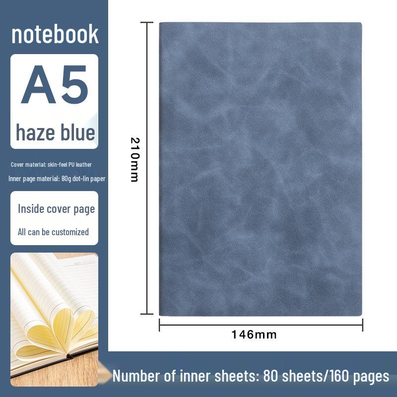 Custom Logo A5/B5 Leather Notebook Gift Set for Office Meetings
