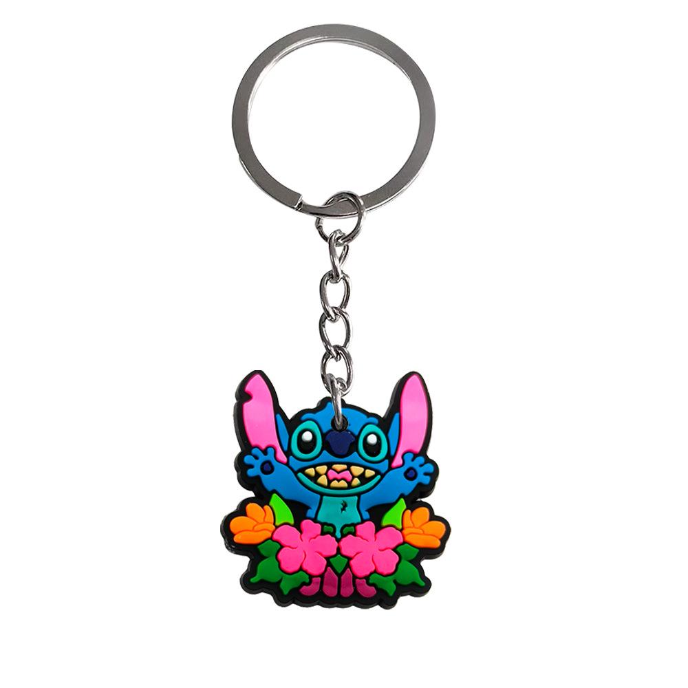 20pcs Stitch Keychain Set: Cute PVC Backpack Pendants & Soft Rubber Accessories
