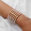 7Pcs Bohemia Random Colorful Beads Bracelets for Women Elastic Beaded Bracelets Girls Party Jewelry