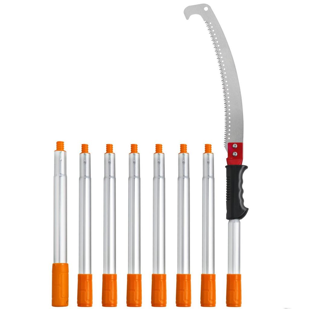 Manual Pole Saw,4.6-9.8 Ft Extendable Tree Pruner, Sharp Steel Blade for High Branches Trimming, Manual Branch Trimmer with Lightweight Aluminum Alloy