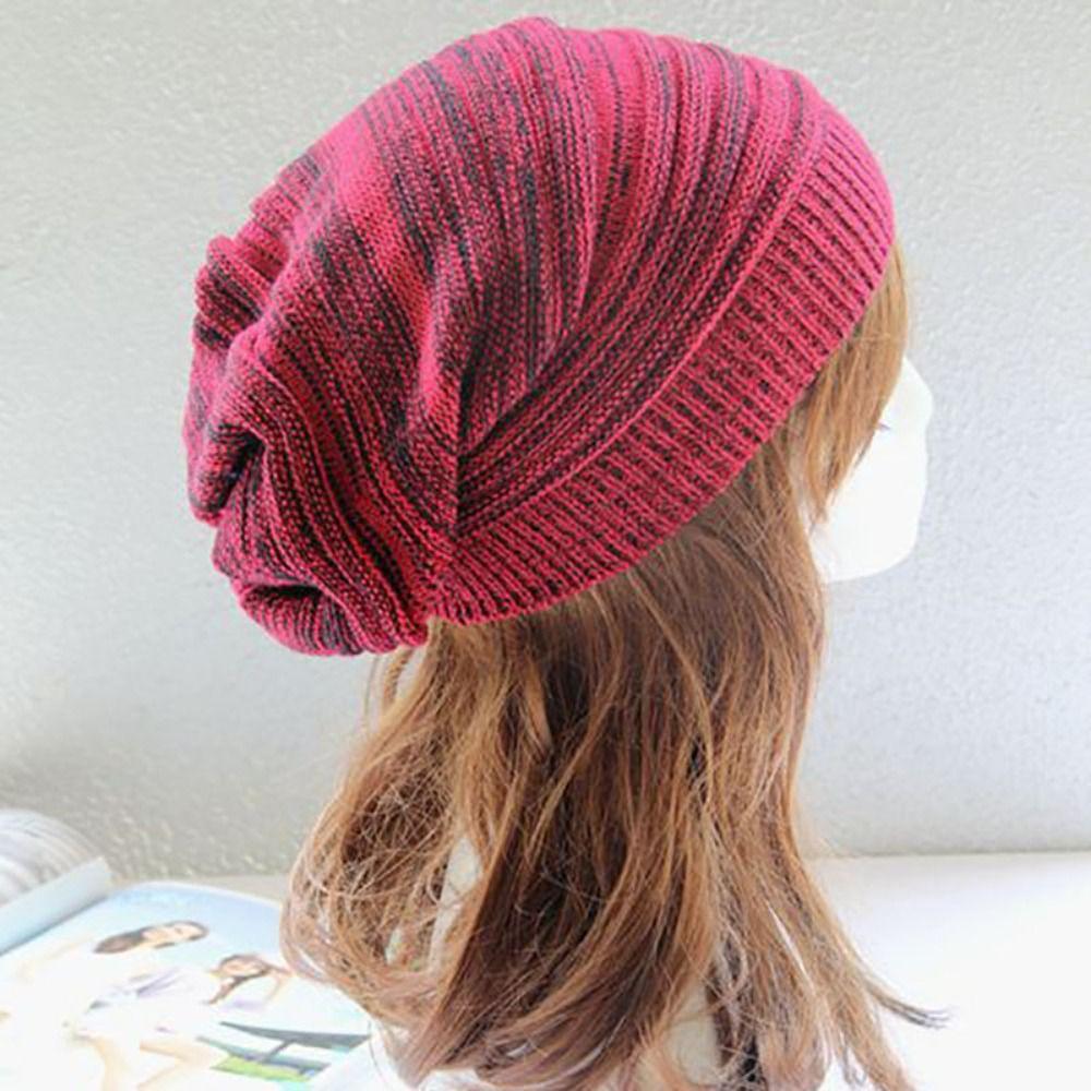 Warm Beanie Hat Baggy Ski Cap Casual Winter Knitted Hat Women and Men
