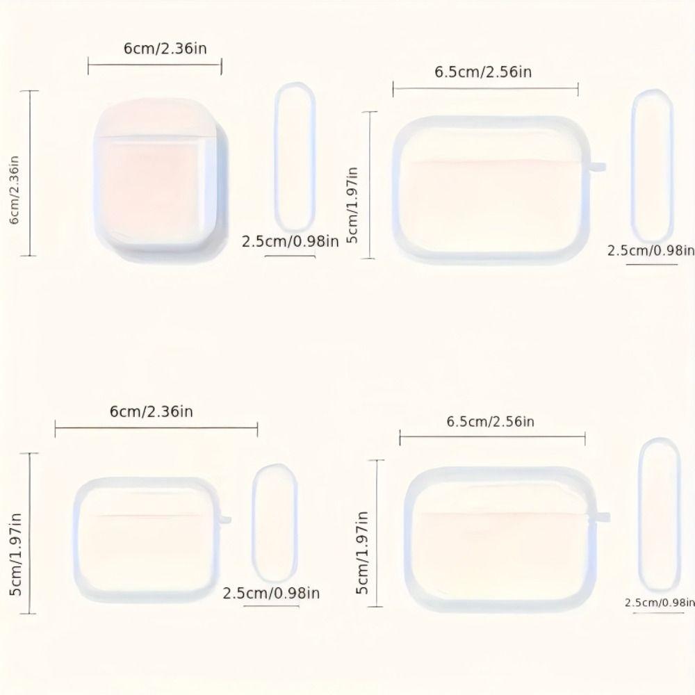 Clear Protective Shell with Pendant Soft Cover Cute Headphones Case for Airpods 4/3/2/1/pro2/pro