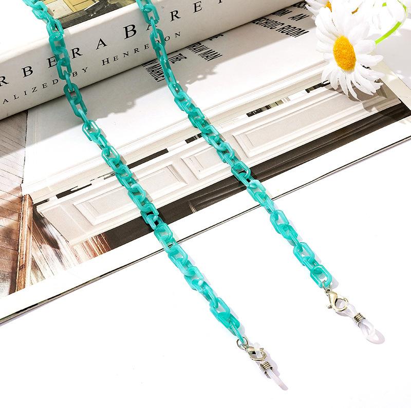 Bohemia Amber Acrylic Glasses Chain Women Leopard Resin Largand Chain For Glasses Sunglasses Hold Straps Cords Accessories