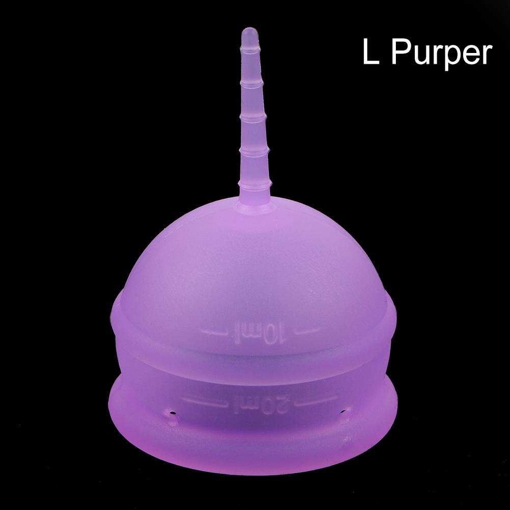 

Силиконовая менструальная чаша для женщин, гигиена, для предотвращения боковых протеканий, сборник менструальной крови, уход за вагиной L фиолетовый