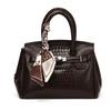 2026 Summer Crocodile Pattern Retro Platinum Bag: Women's Single Shoulder and Crossbody Handbag