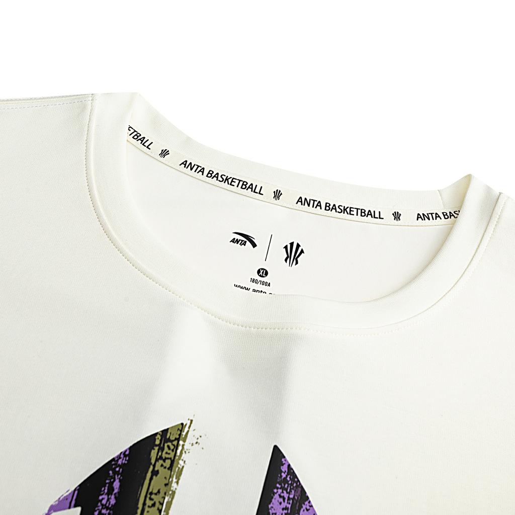 Anta Kyrie Series Basketball Splash Style Classic Simple Comfortable Casual Round Neck Pullover Loose Short Sleeve T-Shirt Unisex Tops 172621109-1