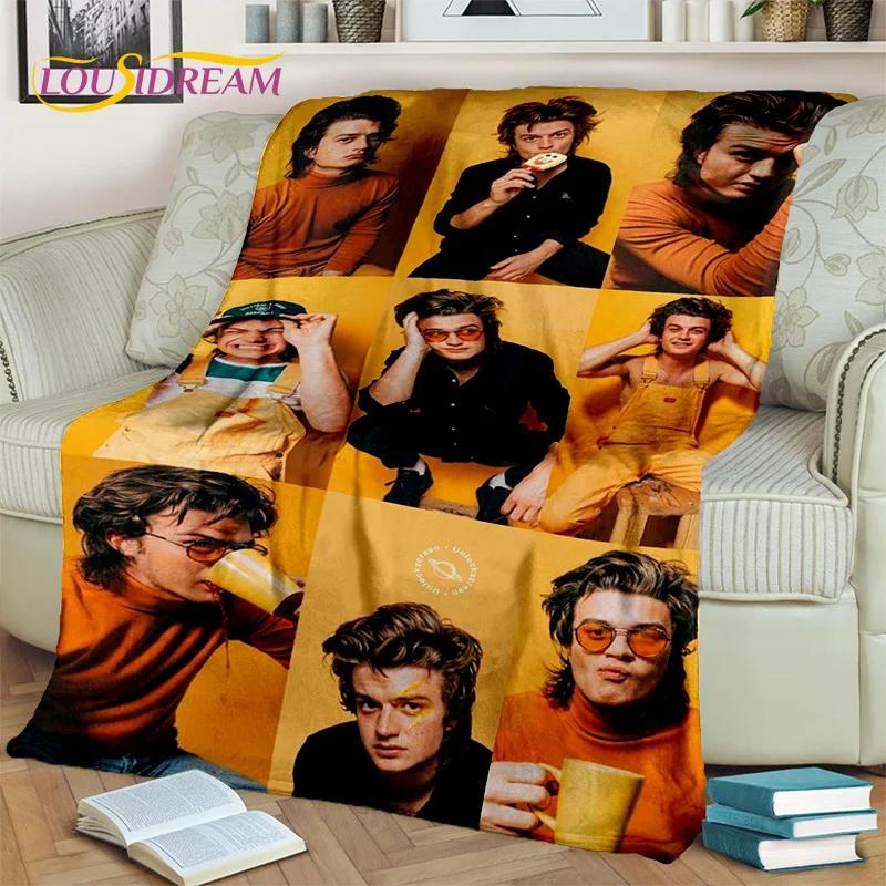 HD Printing Joe Keery Actor Blanket,Soft Throw Blanket for Home Bedroom Bed Sofa Picnic Travel Office Rest Cover Blanket Kids