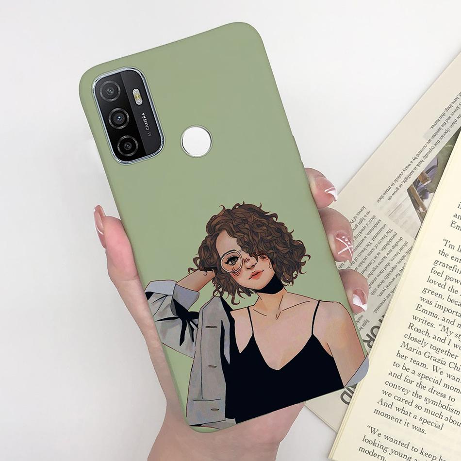 For OPPO A53S 2020 Case Cartoon Coque Heart Painted Silicone Phone Back Cover For Oppo A53s A 53s A53 S Oppoa53 2020 Shell Case