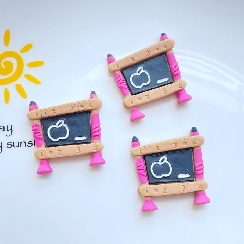 

10Pcs New Cute Mini Hand Drawn Blackboard Series Resin Flatback Cabochon Scrapbook Kawaii Embellishments Accessories