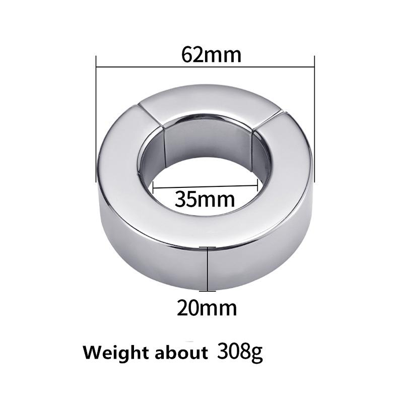 Bague Pénienne Cage à Cock Verrouillage Magnétique Métal Pendentif Scrotum Écarteur de Testicules Poids Testiculaire Contrainte Pénienne Jouets Sexuels pour Adultes pour Hommes Gay