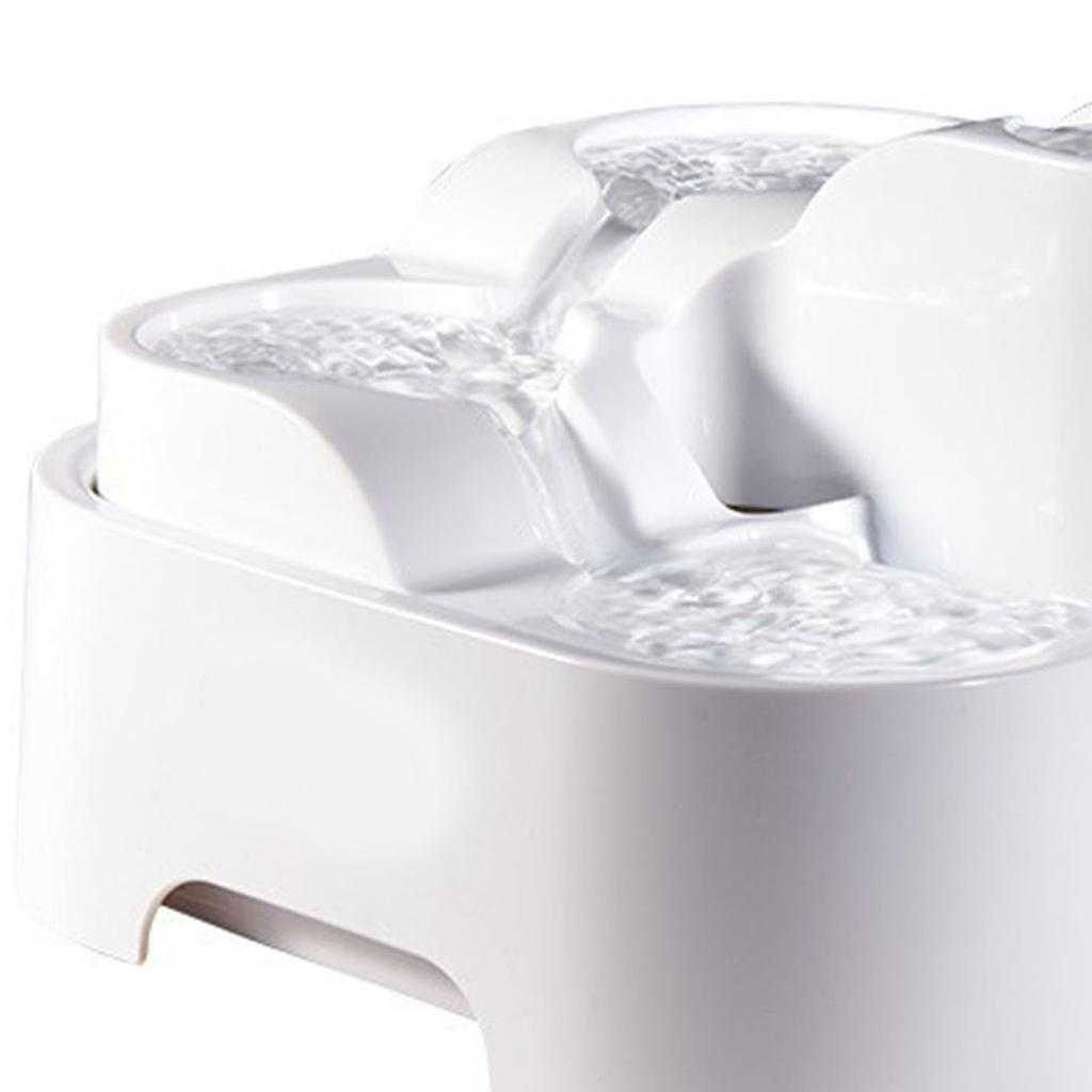 Cat Water Fountain Filtration Recirculating Flowing Live Water Multi Slot Waterfall Type Automatic