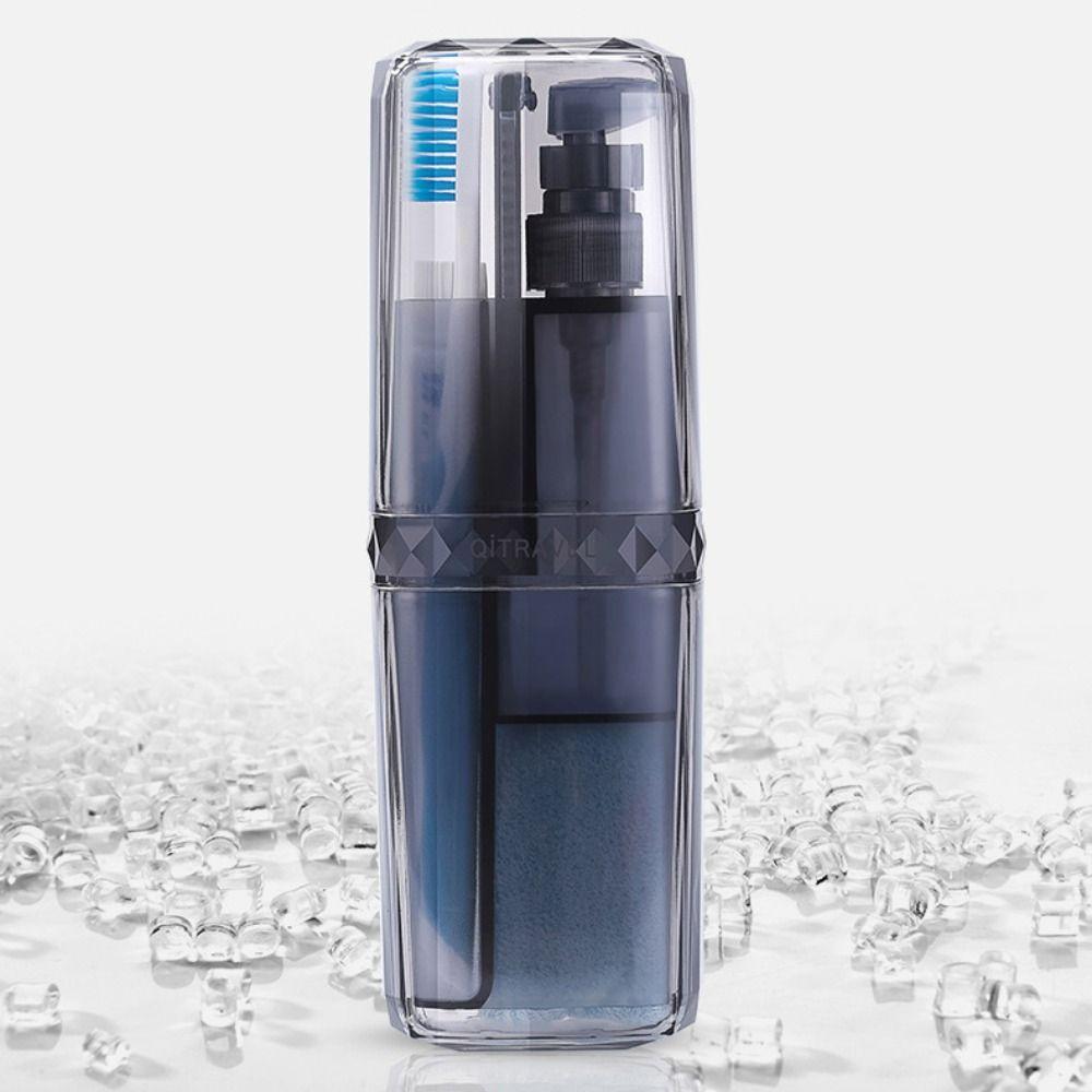 Partitioned Toothbrush Storage Box Waterproof Toothbrush Cup Case  School