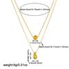 Beads Geometric Water Droplet Double-Layer Pendant Necklace Lady 316L Stainless Steel Classic Trend Waterproof Jewelry