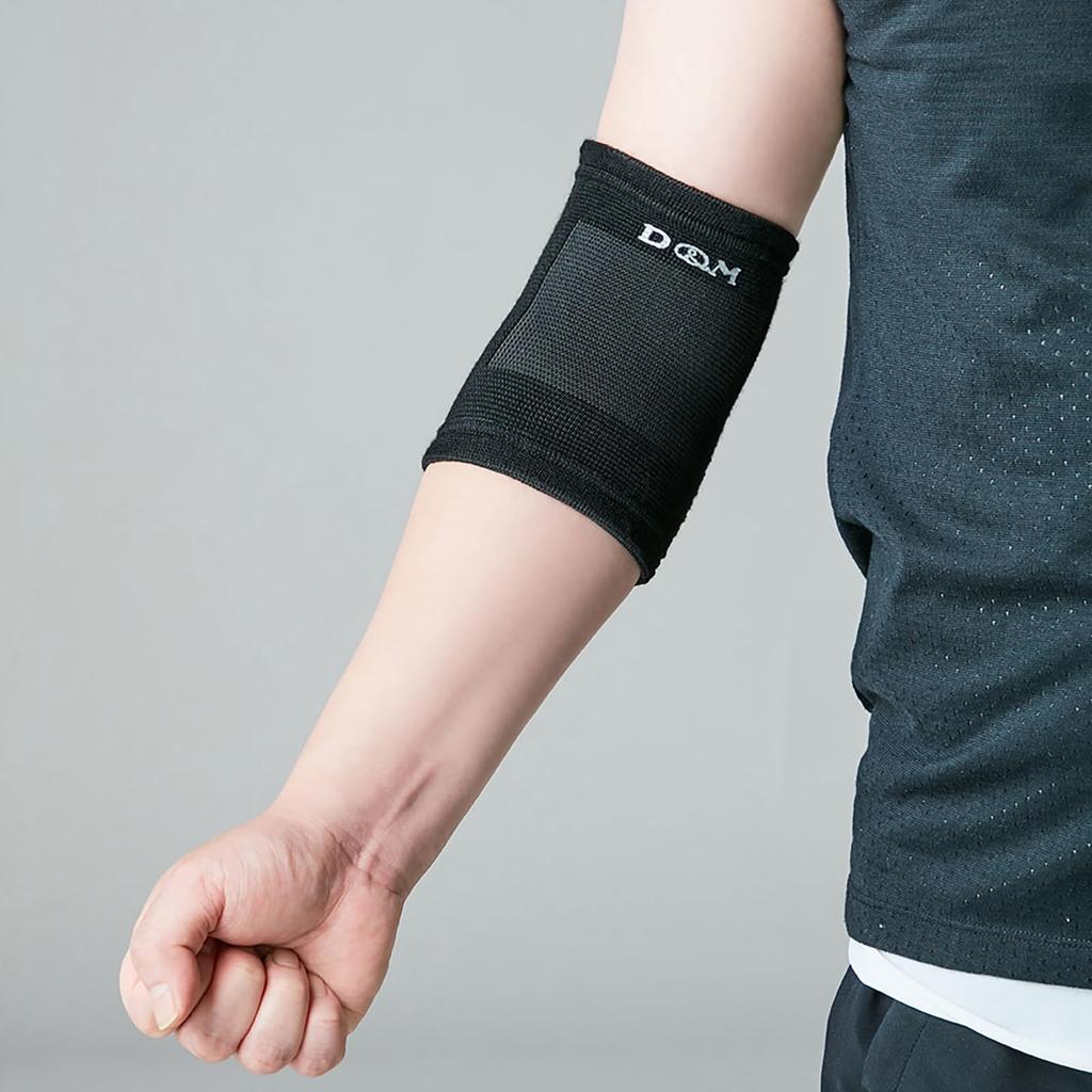 Elbow Support Pad for 8mm One Size Fits Suitable for Ambidextrous Made In Japan and JVA Certified D&M Volleyball, Thin, Black, All, Players, (Product