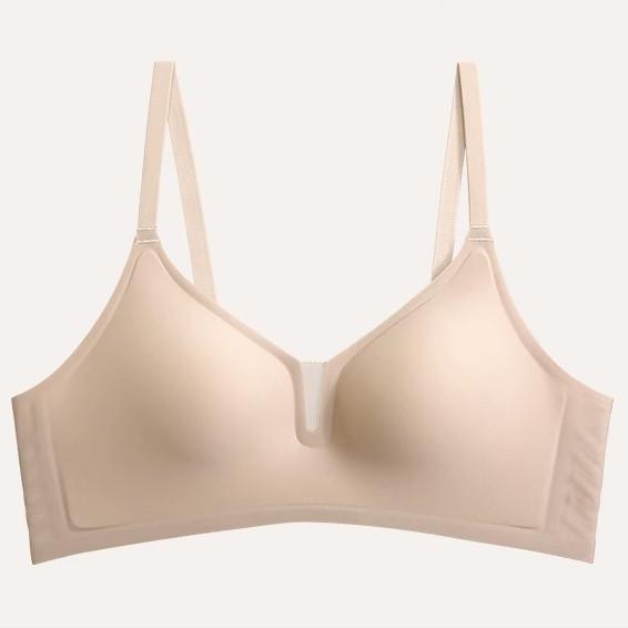 

Бесшовный бюстгальтер пуш-ап, удобные дышащие бюстгальтеры, тонкая чашка, беспроводной бюстгальтер XL коричневый