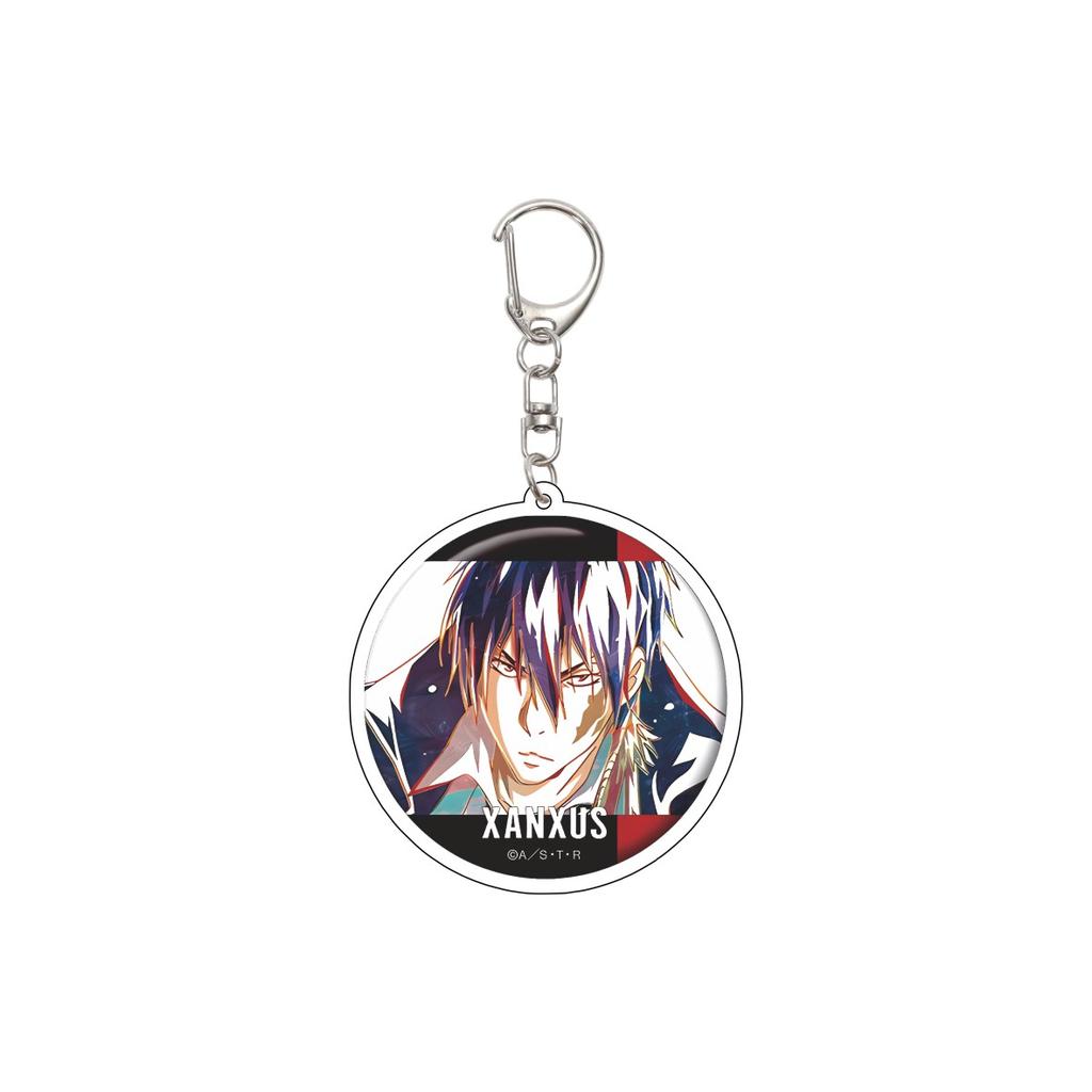 55MM Anime Katekyo Hitman Reborn Schlüsselanhänger Sawada Tsunayoshi/Gokudera Hayato/Lambo Schlüsselanhänger Acryl-Modellplatte Weihnachtsgeschenke