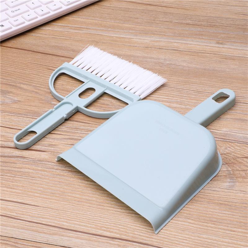 Mini Desk Broom Dustpan 2-piece Set Small Sweeping Broom for Car Computer Keyboard Sweep Brush 2-piece Set