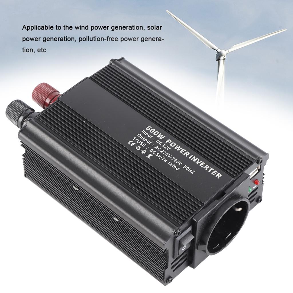 Correction Sine Wave Inverter 12 V Converter 600W Power Converter with Solar Panel