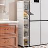 Slim Cabinet 20cm Wide Rolling Storage 2-6 Tiers Large Capacity Space-Saving Heavy-Duty for Kitchen Living Room Bedroom